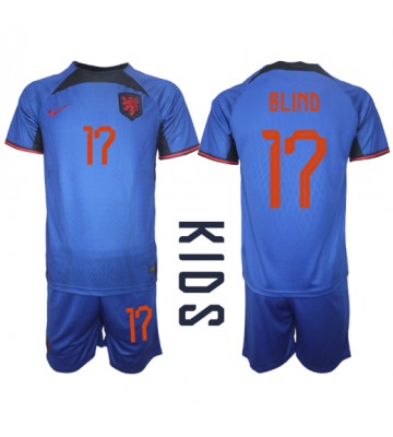 Holland Daley Blind #17 Udebanesæt Børn VM 2022 Kort ærmer (+ korte bukser)